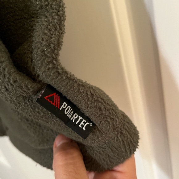 Timberland Army Green Full Zip Polartec Fleece Vest with Pockets. Men's Medium - Picture 13 of 15